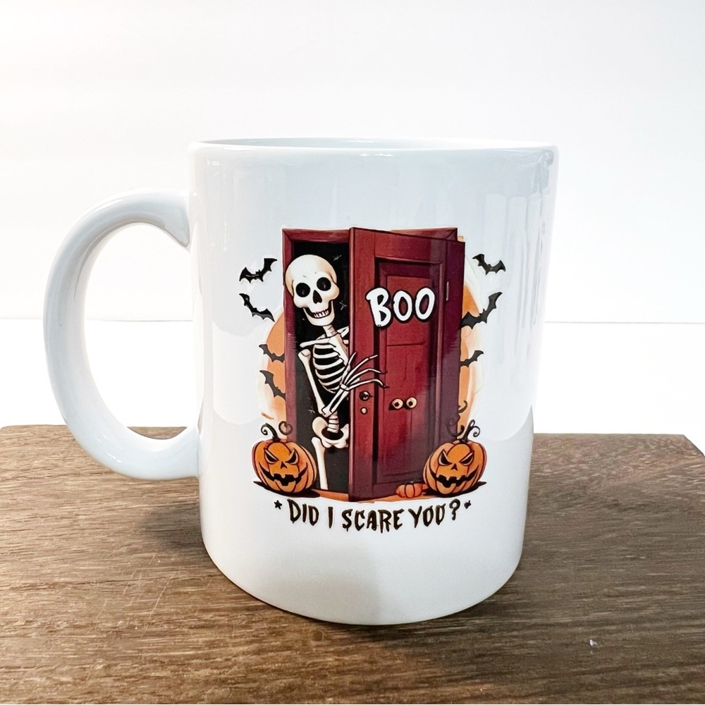 Spooky Skeleton Halloween Mug – 11 oz Cup